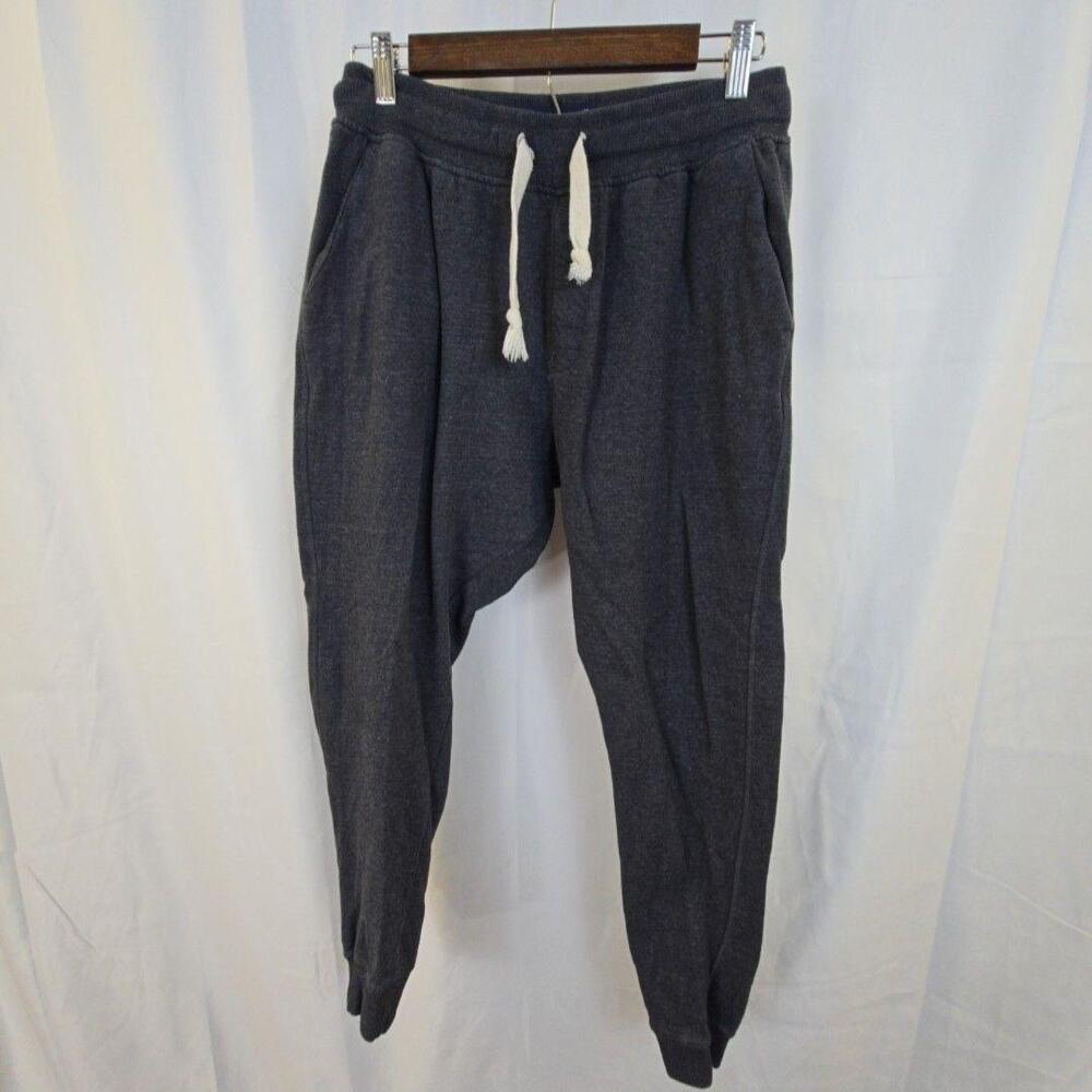 Desert Dunes Jogger Pants Mens Large Gray Fleece Sweatpants Drawstring Cuffed